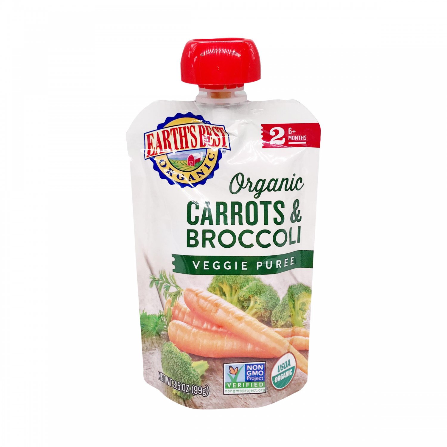 Earth's Best Organic Organic Carrots & Broccoli Baby Food Puree, 3.5