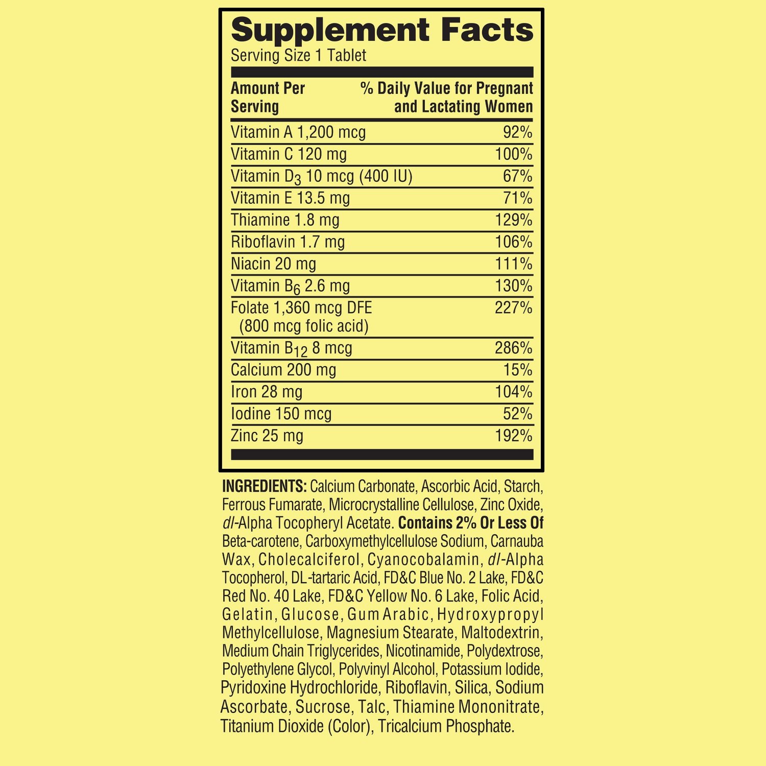 Spring Valley Prenatal Multivitamin for Pregnant and Nursing Women ...