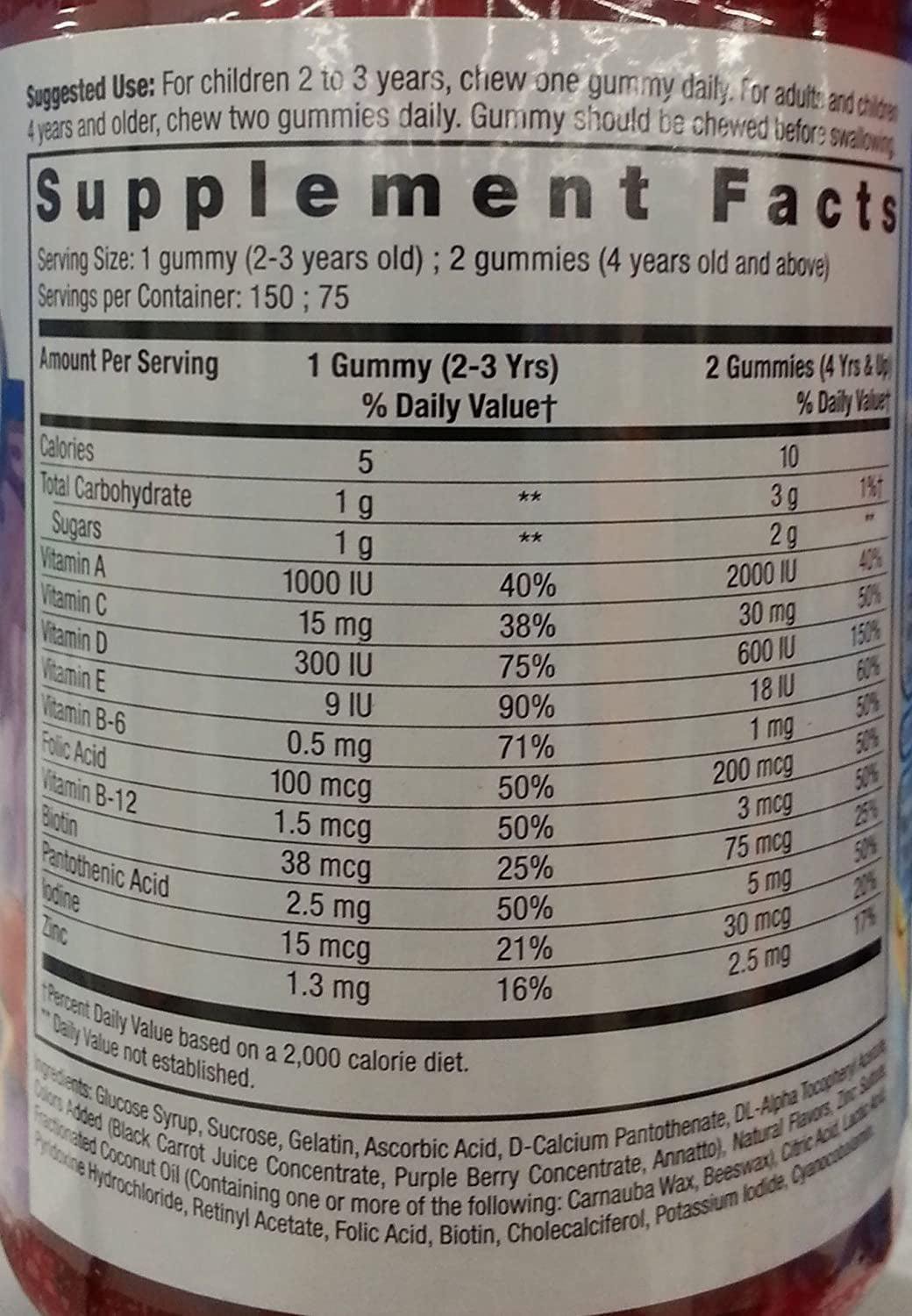 Equate Children's Multivitamin Gummies, 150 count