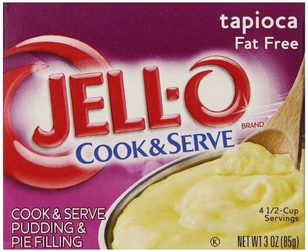 Jell-O Fat Free Cook & Serve Tapioca Pudding, (Pack of 16)