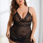 Plus Size Open Up Babydoll Set