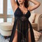 Plus Size Flirty Black Babydoll Set