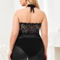 Plus Size Evening Romance Lace and Mesh Babydoll Set
