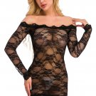 Long Sleeve Lace Chemise Set