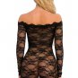 Long Sleeve Lace Chemise Set