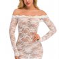 Long Sleeve Lace Chemise Set