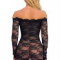 Long Sleeve Lace Chemise Set