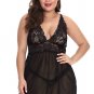Plus Size Romance Lace and Mesh Babydoll Set