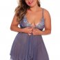 Plus Size Lock Eyes Babydoll Set