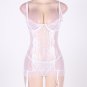 White Plus Size Polka Dot Sheer Babydoll