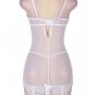 White Plus Size Polka Dot Sheer Babydoll