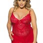 Plus Size Flirty Lace Babydoll