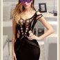 Double Shoulder Openwork Opaque Chemise Lingerie