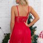 Womens Christmas Lingerie Red Santa Babydolls Chemises Set