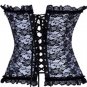 Black & White Grometted Lace Corset