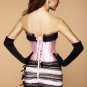 Plus Size Satin Ruffle Details Corset Dress with Ribbon