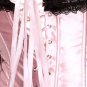 Plus Size Satin Ruffle Details Corset Dress with Ribbon