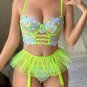 Romantic Embroidered Floral Bra Set