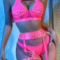Lover To Enemy Strappy Garter 3 Piece Set