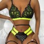 Midnight Ecstasy Gartered Bra Set