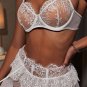 Two Piece Lacy Bra and Garter Set