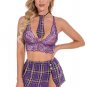 Follow The Rules Plaid Bra Set