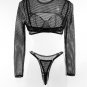Black Frisky Fishnet 3-Piece Bra Set