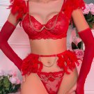 Tail Feather Tease Bra Set