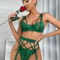 Green With Envy Bra And Garter Set
