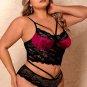 Plus Size Velvet and Lace Bralette