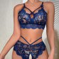 Strapped in Blue Bra Set