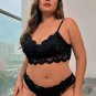 Plus Size Black Only For A Night Bra Set