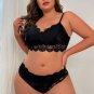 Plus Size Black Only For A Night Bra Set