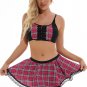 Bonnie Plaid Skirted Bra Set