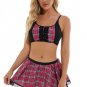 Bonnie Plaid Skirted Bra Set
