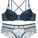 Front Closure Lace Racerback Bra Set