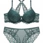 Sexy Front Button Racerback Bra Set