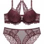 Sexy Front Button Racerback Bra Set