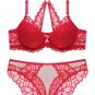 Sexy Front Button Racerback Bra Set