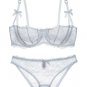 Sheer Lace Unlined Demi Bra Set