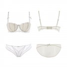 Floral Lace Underwire Demi Bra Set Lingerie