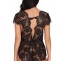 Plunging Eyelash Lace Romper
