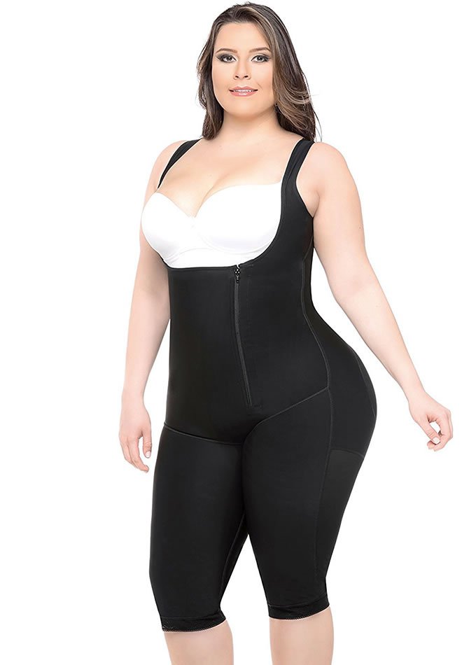 Zipper Waist Control Bodysuits