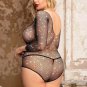 Plus Size Crystallized Fishnet Bodysuit