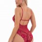 Floral Lace Scallop Trim Teddy Bodysuit