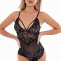 Floral Lace Scallop Trim Teddy Bodysuit