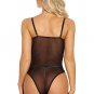Contrast Lace Mesh Teddy Bodysuit