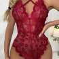Tracing Lace Crotchless Teddy