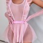 Pink Try Again Mesh Teddy and Skirt Set