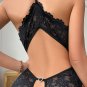 Deep Cut Crotchless Teddy
